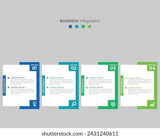 Pasos Línea De Tiempo Infografías Imágenes Diseño De Plantilla, Concepto De Negocio Con 4 Pasos U Opciones, Se Puede Utilizar Para El Diseño De Flujo De Trabajo, Diagrama, Diseño De Vectores