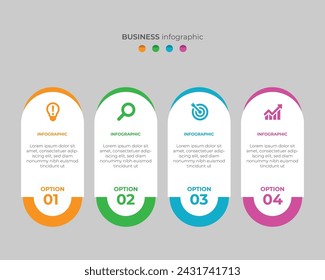 Pasos Línea De Tiempo Infografías Imágenes Diseño De Plantillas Concepto De Negocio Con 4 Pasos U Opciones Se Puede Utilizar Para El Diseño De Diagrama De Diseño De Flujo De Trabajo Vector