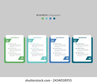 Pasos Línea De Tiempo Infografías Imágenes Diseño De Plantilla, Concepto De Negocio Con 4 Pasos U Opciones, Se Puede Utilizar Para El Diseño De Flujo De Trabajo, Diagrama, Diseño De Vectores