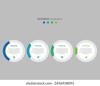 Pasos Línea De Tiempo Infografías Imágenes Diseño De Plantilla, Concepto De Negocio Con 4 Pasos U Opciones, Se Puede Utilizar Para El Diseño De Flujo De Trabajo, Diagrama De Círculo, Diseño De Vectores