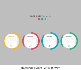 Pasos Línea De Tiempo Infografías Imágenes Diseño De Plantilla, Concepto De Negocio Con 4 Pasos U Opciones, Se Puede Utilizar Para El Diseño De Flujo De Trabajo, Diagrama, Diseño De Vectores