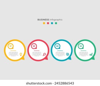 Pasos Línea De Tiempo Infografías Imágenes Diseño De Plantilla, Concepto De Negocio Con 4 Pasos U Opciones, Se Puede Utilizar Para El Diseño De Flujo De Trabajo, Diagrama, Diseño De Vector