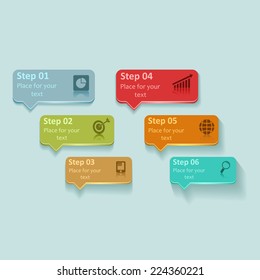 Steps vector business infographic template. Can be used for workflow layout, banner, diagram, number options, step up options, web design.
