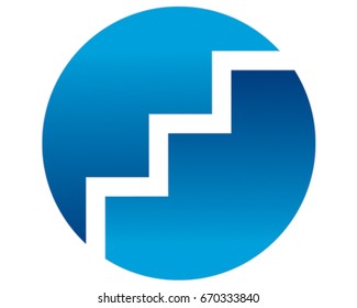 Steps Vector Illustration. Business Progression Icon.