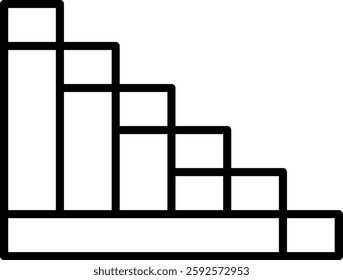 Steps Vector Line Icon Design