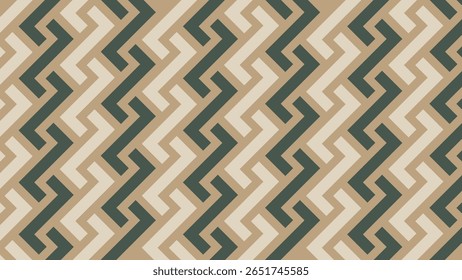 Design geométrico de estilo step com fluxo angular em cores retro quentes, adequado para fundos inspirados em azulejos.