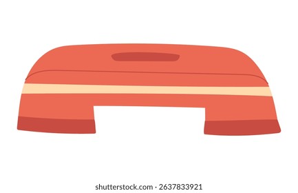 Step-training platform. Sports equipment, fitness. Flat color isolated illustration. It is suitable for applications, websites, blogs about training, yoga, health, rehabilitation and active lifestyle