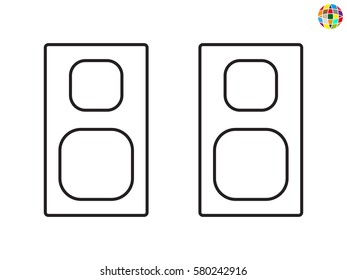 stereo amplifier, speakers, icon, vector illustration eps10