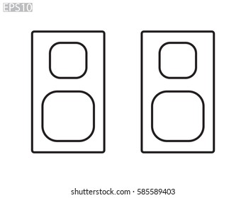 stereo amplifier, speakers, icon, vector illustration eps10