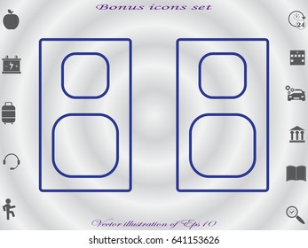 stereo amplifier, speakers, icon, vector illustration eps10
