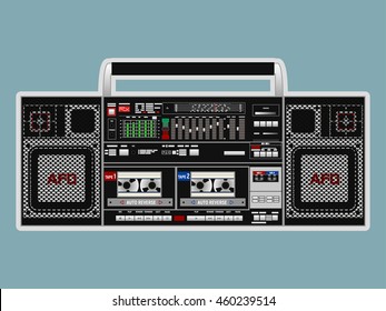 Stereo Audio Cassette Tape Recorder Radio Tuner from the Eighties