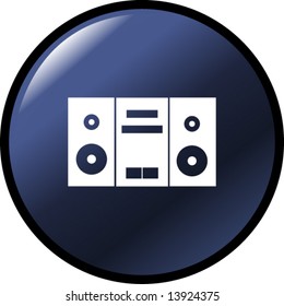 stereo audio player button