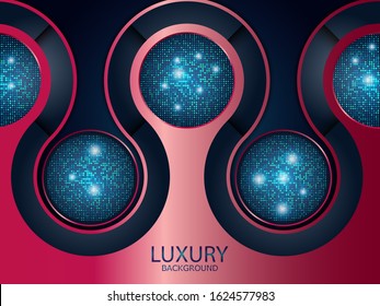 Stereo background with metallic. HUD element technology concept.