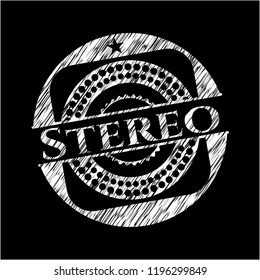 Stereo with chalkboard texture