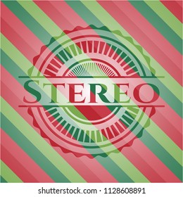 Stereo christmas badge.