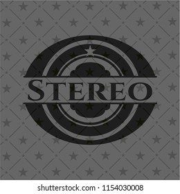 Stereo dark icon or emblem