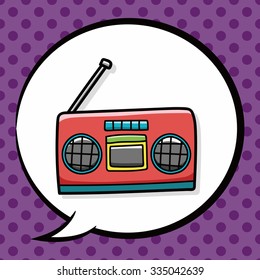 Stereo doodle, speech bubble