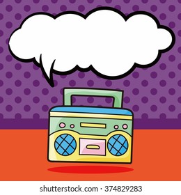 Stereo doodle, speech bubble