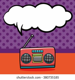 Stereo doodle, speech bubble