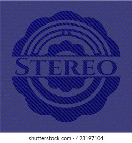 Stereo-Emblem auf jüdigem Hintergrund