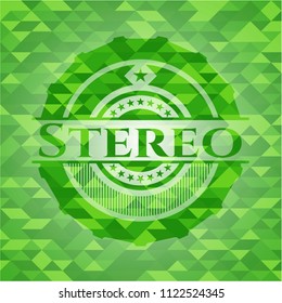 Stereo green mosaic emblem