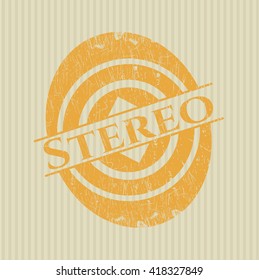 Stereo grunge stamp