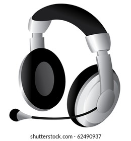 Stereo headphones with microphone