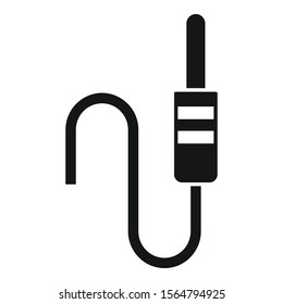 Stereo headphones plug icon. Simple illustration of stereo headphones plug vector icon for web design isolated on white background
