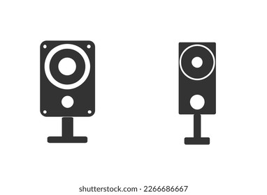 Stereo icon in black and white colour