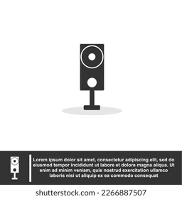 Stereo icon in black and white colour