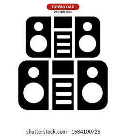 stereo icon or logo isolated sign symbol vector illustration - high quality black style vector icons

