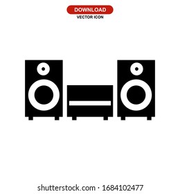 stereo icon or logo isolated sign symbol vector illustration - high quality black style vector icons
