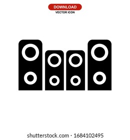 stereo icon or logo isolated sign symbol vector illustration - high quality black style vector icons
