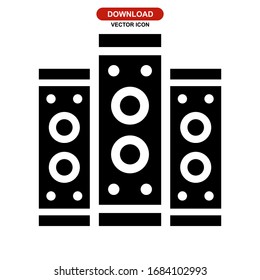 stereo icon or logo isolated sign symbol vector illustration - high quality black style vector icons

