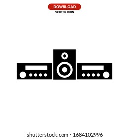 stereo icon or logo isolated sign symbol vector illustration - high quality black style vector icons
