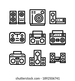Stereo-Symbol oder Logo einzeln auf Zeichen, Vektorgrafik - Kollektion von hochwertigen, schwarzen Vektorsymbol
