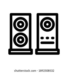 Icono estéreo o logotipo símbolo de signo aislado ilustración vectorial - iconos vectoriales de estilo negro de alta calidad
