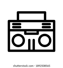 Stereo-Symbol oder Logo einzeln auf Zeichensymbolen, Vektorgrafik - hochwertige Vektorsymbole im schwarzen Stil
