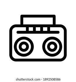 Stereo-Symbol oder Logo einzeln auf Zeichensymbolen, Vektorgrafik - hochwertige Vektorsymbole im schwarzen Stil
