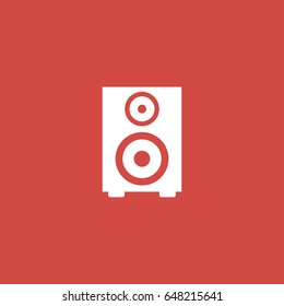 stereo icon. sign design. red background