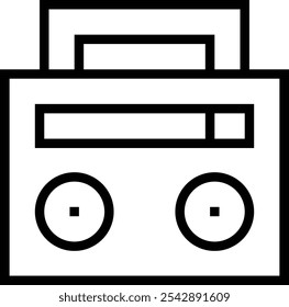 stereo icon. Thin linear style design isolated on white background