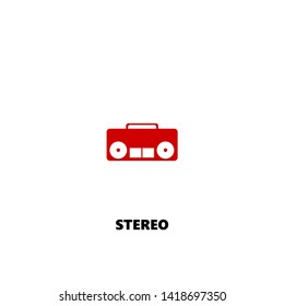 stereo icon. stereo vector design. sign design. red color