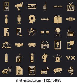 Stereo icons set. Simple style of 36 stereo vector icons for web for any design