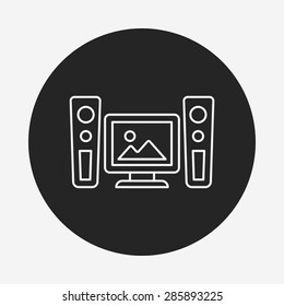 stereo line icon