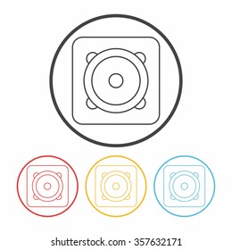 stereo line icon