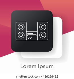 stereo line icon