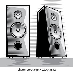 Stereo loudspeakers