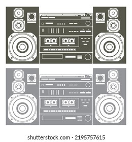 Stereo Music Player Icon Vector illustration
