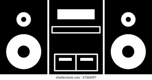 stereo music player symbol