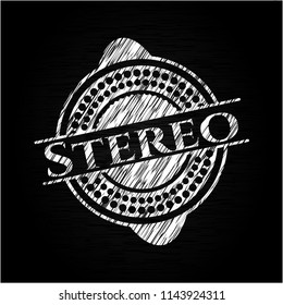 Stereo on chalkboard